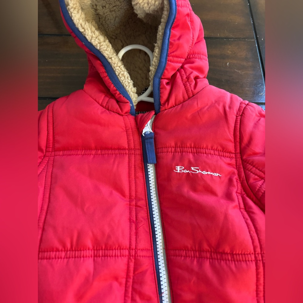 Ben Sherman Red Quilted Jacket - Picture 2 of 7